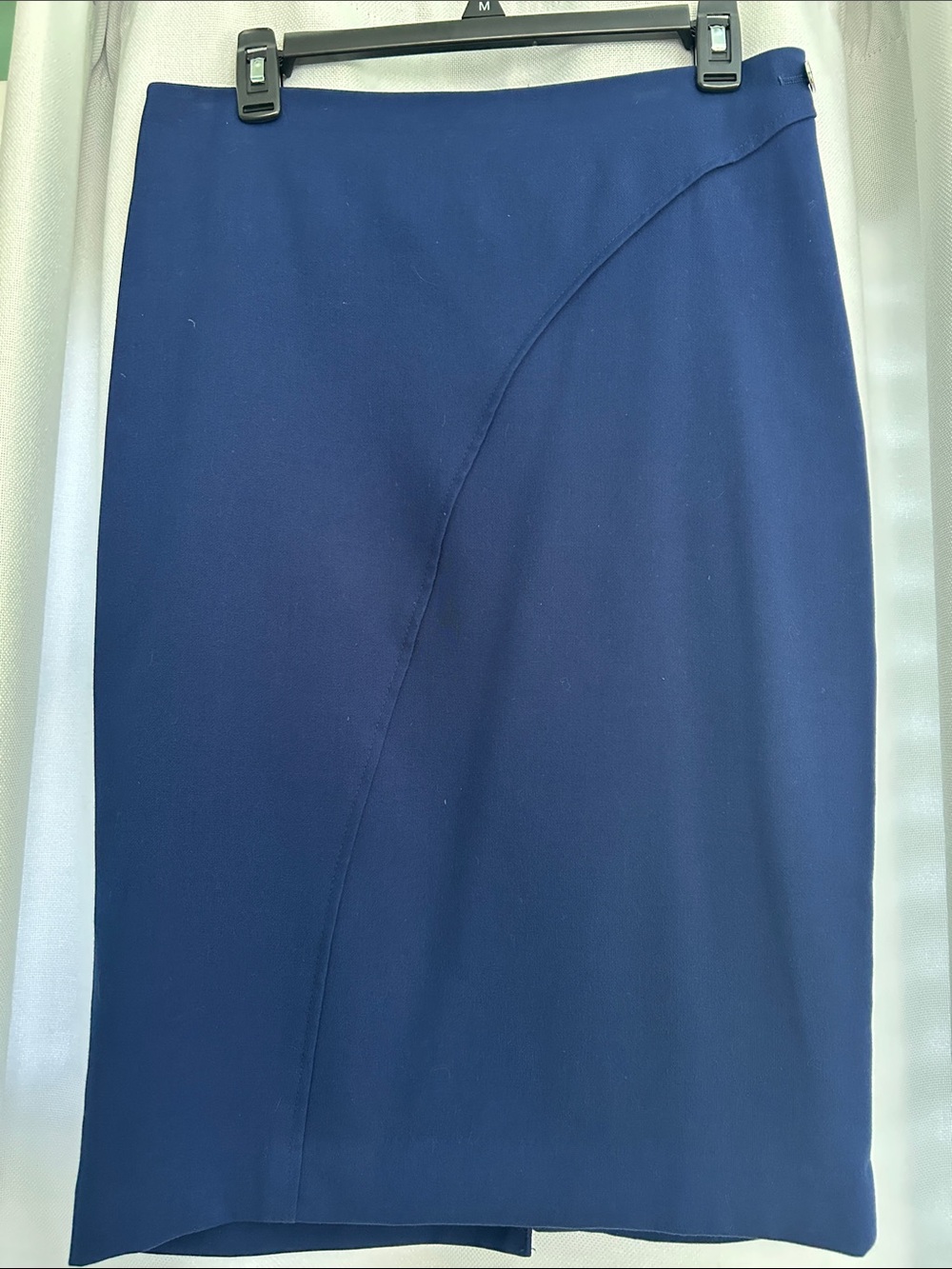 The Limited Navy Curved Seam Pencil Skirt